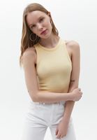 Halter Yaka Atlet ve Wide-Leg Pantolon Kombini