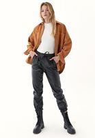 Bayan Krem Sıfır Yaka Uzun Kollu Tişört