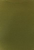 Bayan Yeşil Sıfır Yaka Uzun Kollu Tişört