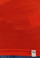 Bayan Turuncu Pamuklu Esnek Dokulu Tişört