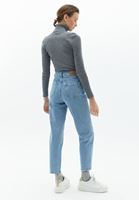 Women Blue Ultra High Rise Mom Fit Trousers