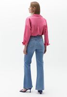 Bayan Mavi Ultra Yüksek Bel Flare Denim Pantolon