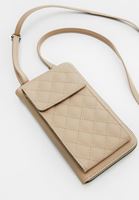 Bayan Bej Cüzdan Detaylı Telefon Çantası