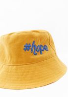 Bayan Sarı Sloganlı Bucket Şapka
