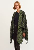 Bayan Yeşil Kareli Panço