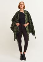 Bayan Yeşil Kareli Panço