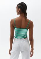 Çizgili Crop Atlet ve Pantolon Kombini