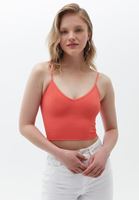 Women Pink Seamless Crop Top