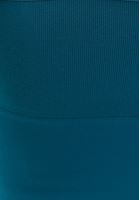 Bayan Petrol Mavisi Dikişsiz Crop Top