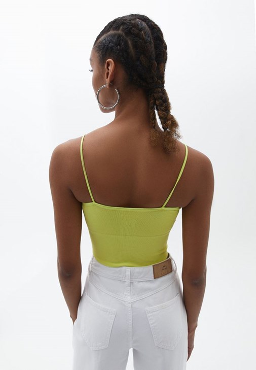 Dikişsiz Crop Top ve Wide-Leg Pantolon Kombini