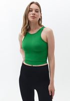 Dikişsiz Crop Top ve Biker Tayt Kombini