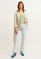 Bayan Yeşil Pamuklu Uzun Kollu Tişört