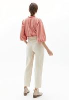 Women Beige Pleated Baggy Pants