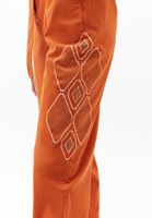 Bayan Turuncu Kuşak Detaylı Pamuklu Tulum