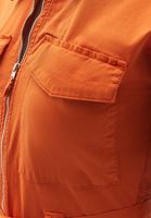 Bayan Turuncu Kuşak Detaylı Pamuklu Tulum