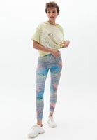 Bayan Sarı Oversize Baskılı Tişört