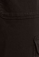 Bayan Siyah Beli Lastikli Kargo Jogger Pantolon