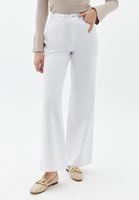 Women White Ultra High Rise Wide Leg Pants