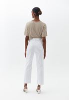 Bayan Beyaz Ultra Yüksek Bel Straight-Fit Pantolon