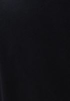 Bayan Siyah Yaka Detaylı Crop Tişört