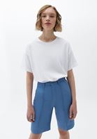 Bayan Beyaz Pamuklu Oversize Tişört