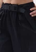 Bayan Siyah Toka Detaylı Baggy-Fit Pantolon