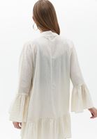 Bayan Bej Fırfır Detaylı Kimono