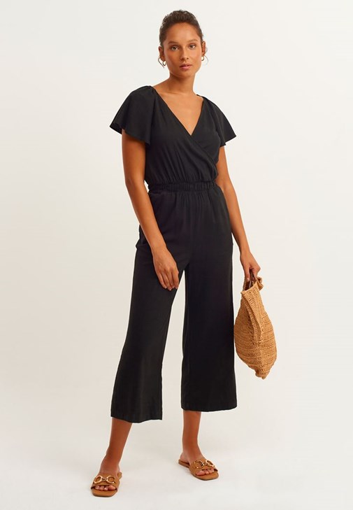 Culotte Tulum ve Terlik Kombini