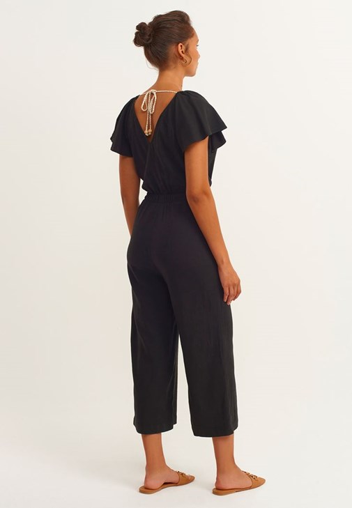 Culotte Tulum ve Terlik Kombini