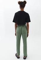 Bayan Yeşil Carrot-Fit Bağcıklı Pantolon