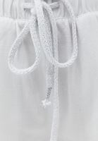 Women White Carrot Fit Pants with Drawstring