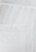 Women White Carrot Fit Pants with Drawstring