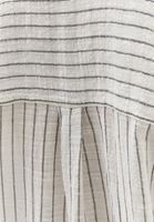 Bayan Siyah/Beyaz Oversize Çizgili Gömlek 