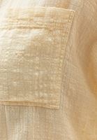 Bayan Sarı Oversize Cepli Gömlek