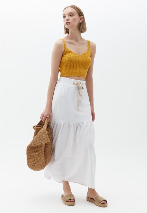 Uzun Etek ve Triko Atlet Kombini