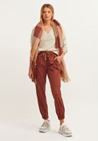 Bayan Kahverengi Beli Lastikli Kargo Jogger Pantolon ( TENCEL™ )