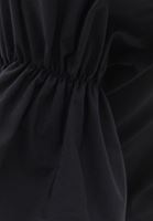 Bayan Siyah Balon Kollu Triko Top