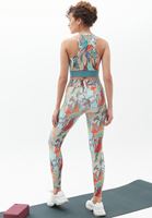 Bayan Çok Renkli Yüksek Bel Desenli Tayt