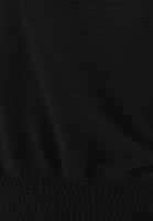 Bayan Siyah Gipeli Crop Bluz