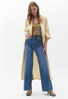Belden Bağlamalı Uzun Kimono
