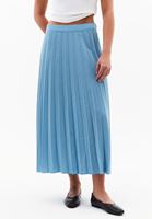 Bayan Mavi Pileli Midi Etek