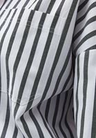 Bayan Çok Renkli Çizgili Oversize Gömlek