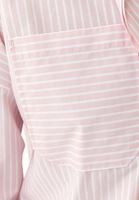 Bayan Pembe Çizgili Oversize Gömlek
