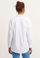 Bayan Beyaz Loose-Fit Poplin Gömlek