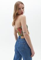 Askısız Crop Top ve Pantolon Kombini