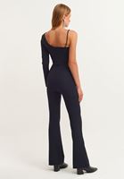 Bayan Siyah Büzgü Detaylı Bağlamalı Pantolon