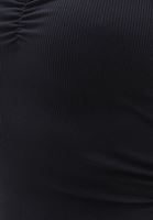 Bayan Siyah Askılı Midi Boy Elbise