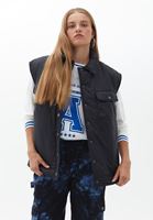 Bayan Siyah Cep Detaylı Yelek