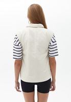 Bayan Bej Cep Detaylı Yelek