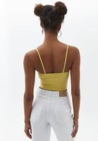 Bayan Sarı İnce Askılı Destekli Bralet